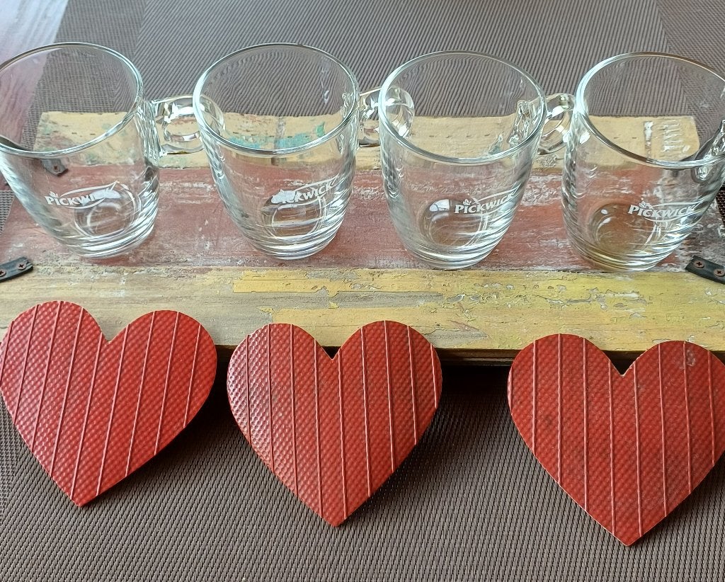 4 Pickwick theeglazen 26 cl ( Jola ), Huis en Inrichting, Keuken | Servies, Glas of Glazen, Gebruikt, Overige merken, Ophalen of Verzenden