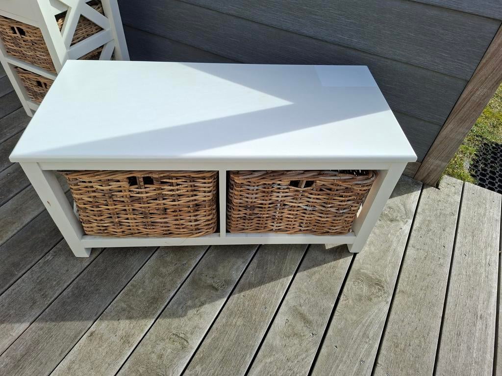 Salontafel met 2 rieten manden, Ophalen, Minder dan 50 cm, Gebruikt, 50 tot 100 cm