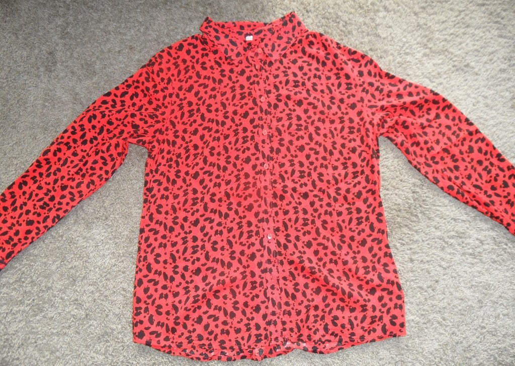 In goede staat: felrode damesblouse, HEMA, maat M, Maat 38/40 (M), Ophalen of Verzenden, Zo goed als nieuw, Hema
