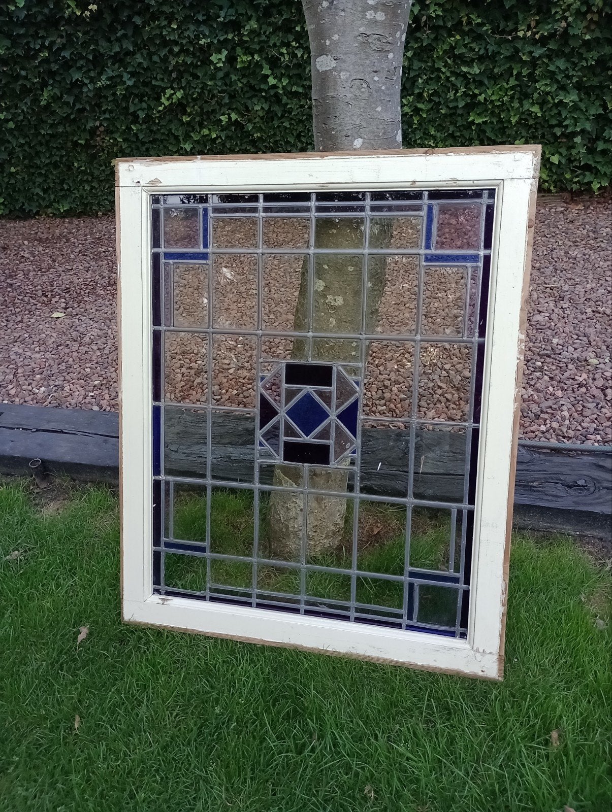 glas in lood raam, glas in lood, Doe-het-zelf en Verbouw, Glas en Ramen, Ophalen, Minder dan 80 cm, Glas in lood