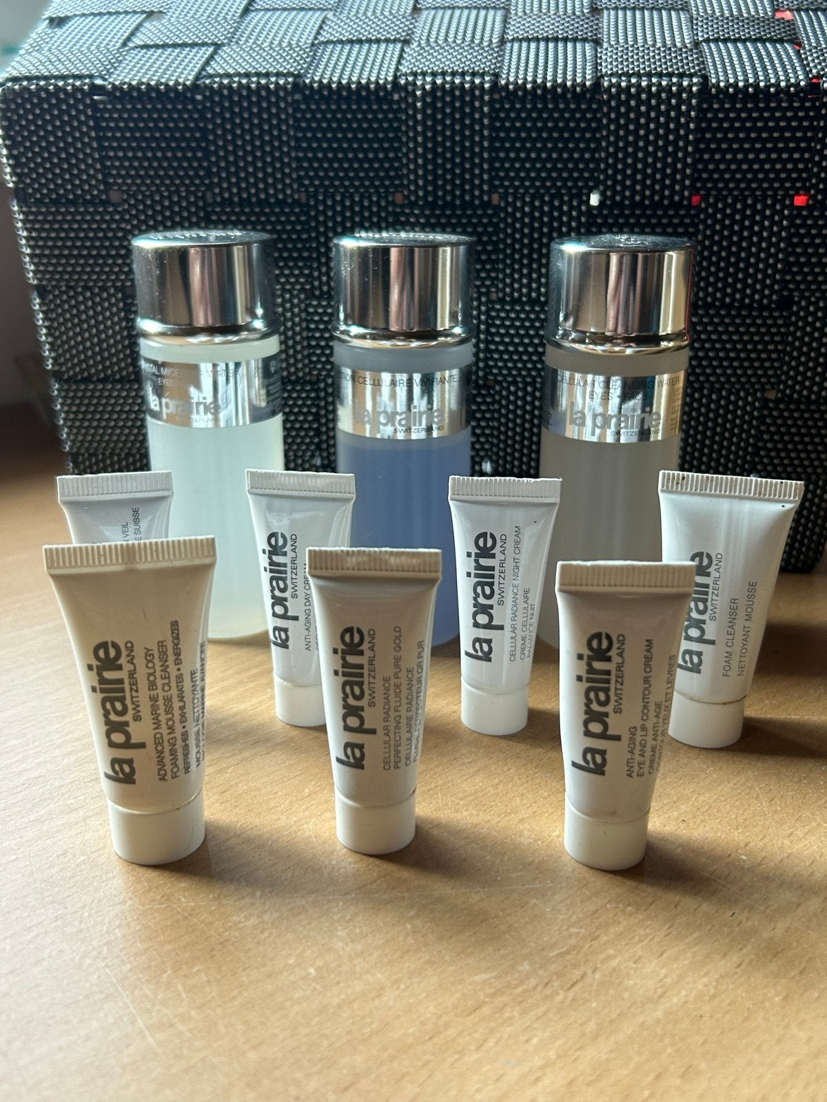 Diverse luxe La Prairie proefjes/reisverpakkingen, Ophalen of Verzenden, Zo goed als nieuw, Gehele gezicht, Verzorging