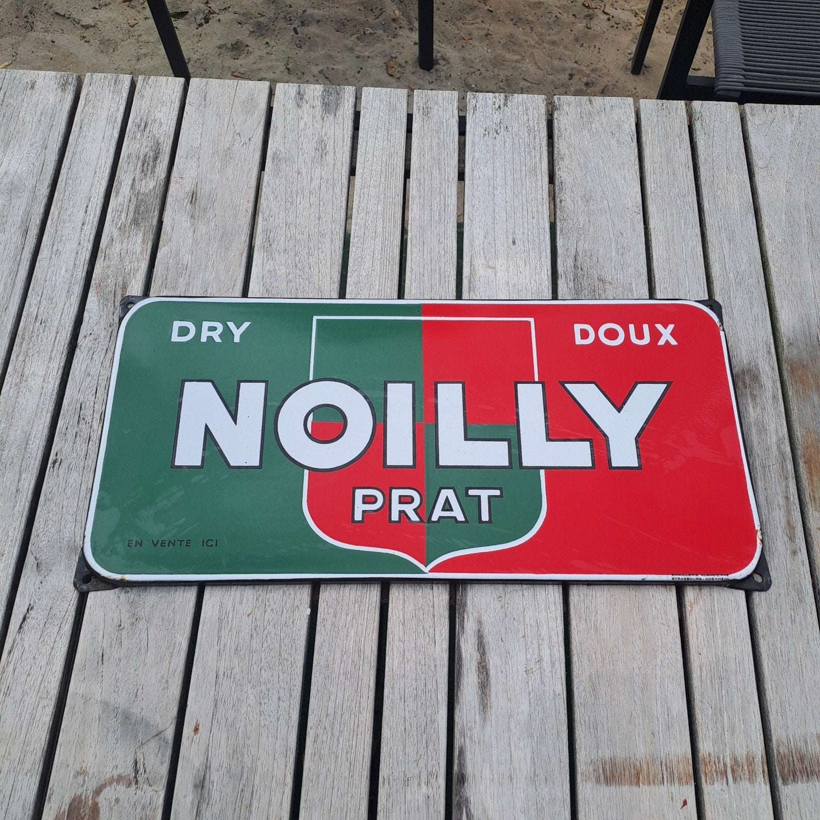 noilly prat emaille reclamebord EAS, Ophalen of Verzenden, Gebruikt, Reclamebord