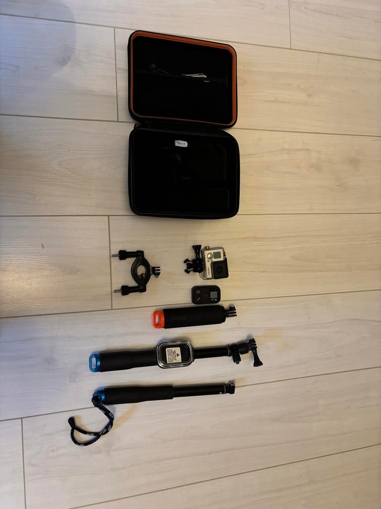 GoPro HERO3 met accessoires en koffer, Ophalen of Verzenden, Gebruikt, GoPro