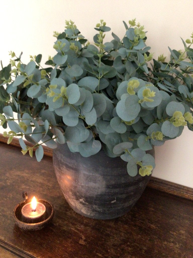 Silk-ka Eucalyptus kunsttak groen 45 cm, Huis en Inrichting, Binnen, Groen, Het Stoere Woonhuis, Kunstplant