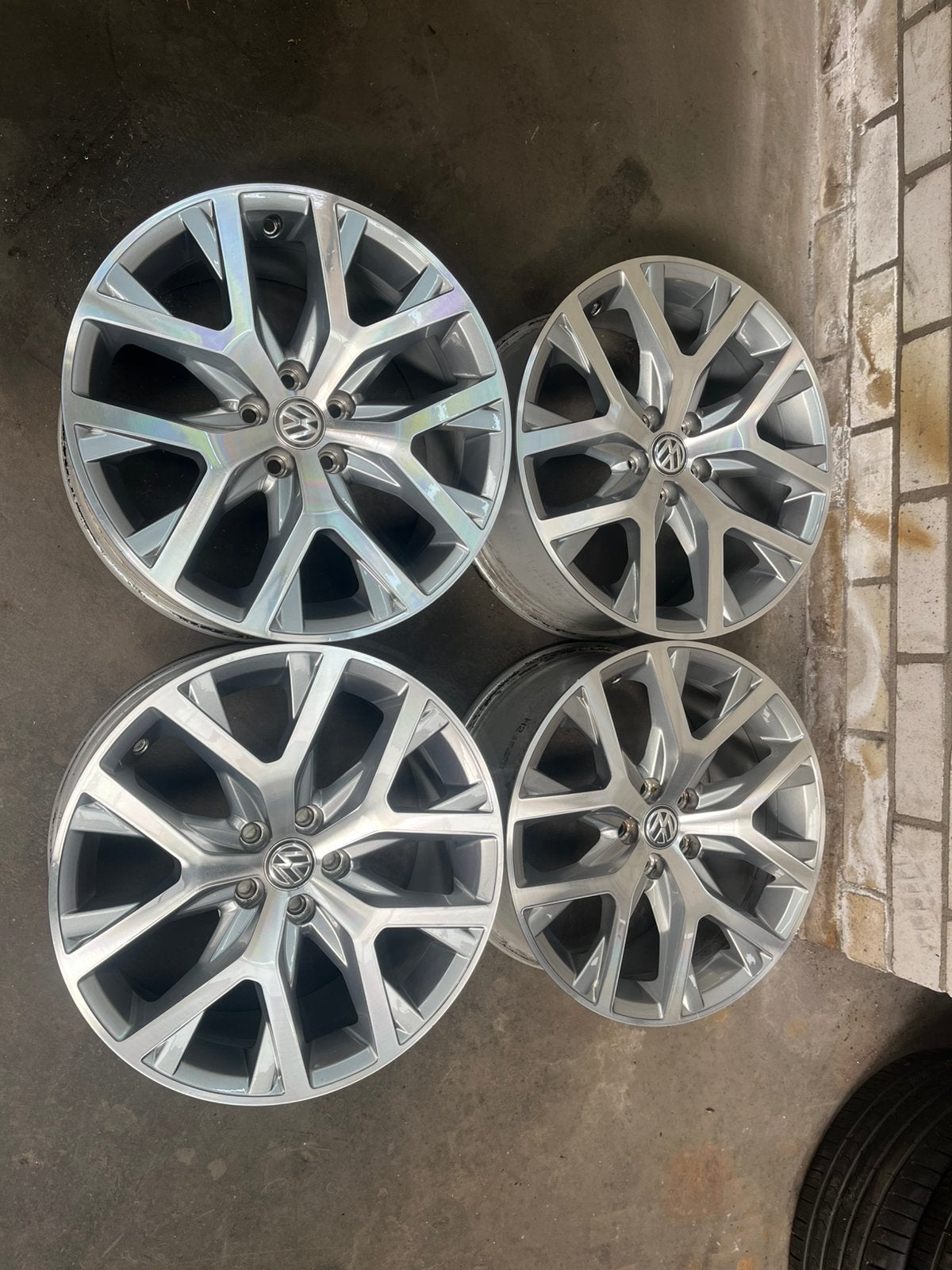 VW Crosspolo Canyon velgen 5x100 origi 17 inch 6c0601025e, Auto-onderdelen, Banden en Velgen, Ophalen, 215 mm, Velg(en), 17 inch