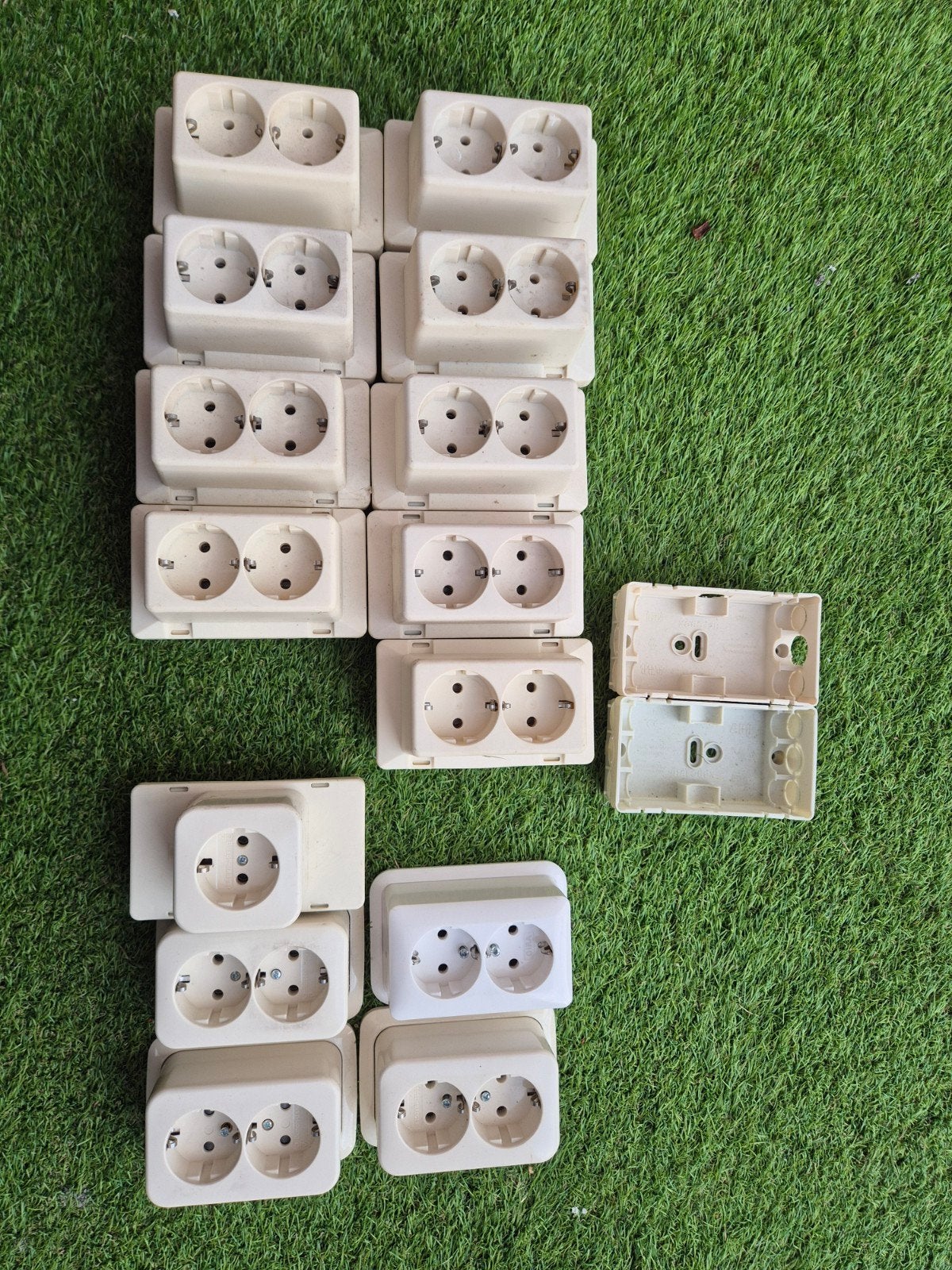 ABB HAF Dubbele wandcontactdozen, Ophalen of Verzenden, Gebruikt, Overige merken, Stopcontact