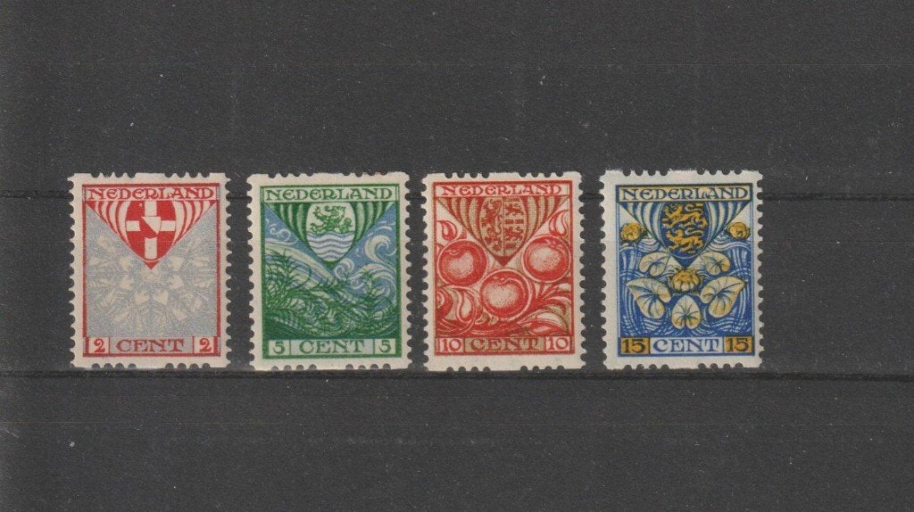 Nederland 1926, NVPH R74 t/m R77, Roltanding, Postfris., Postzegels en Munten, Verzenden, T/m 1940, Postfris