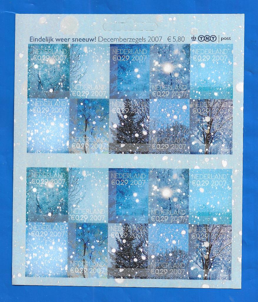 NVPH V2530-2539 Decemberzegels - 2007, Postzegels en Munten, Verzenden, Na 1940, Postfris