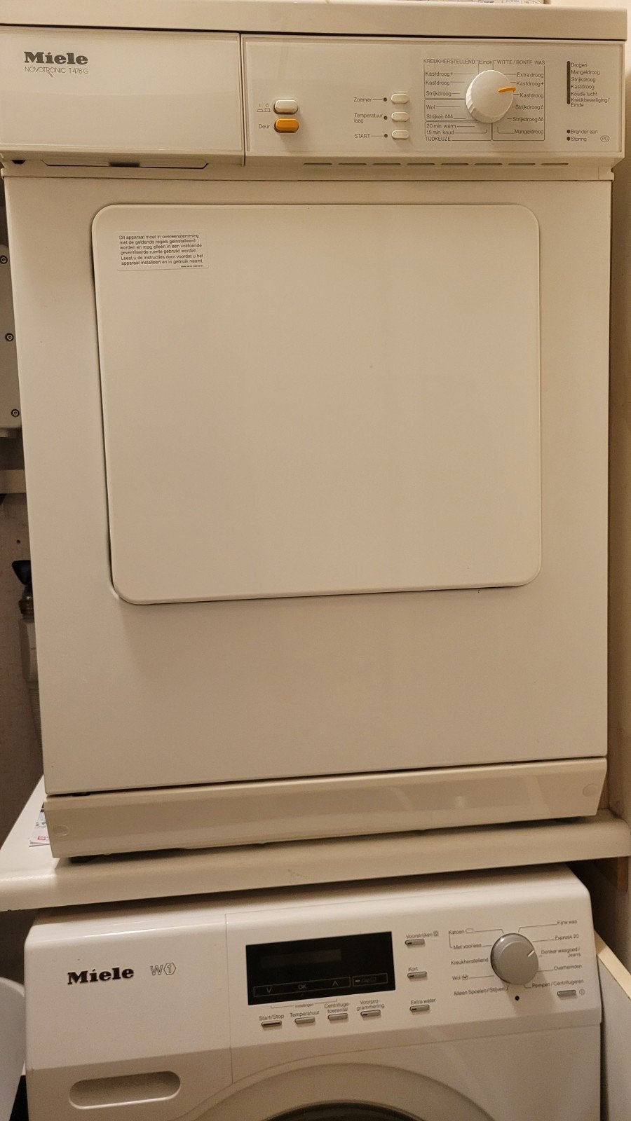 Miele T478G Luchtafvoer Droger - 5 kg Inhoud, Witgoed en Apparatuur, Wasdrogers, Gebruikt, Luchtafvoer, 6 tot 8 kg, 85 tot 90 cm