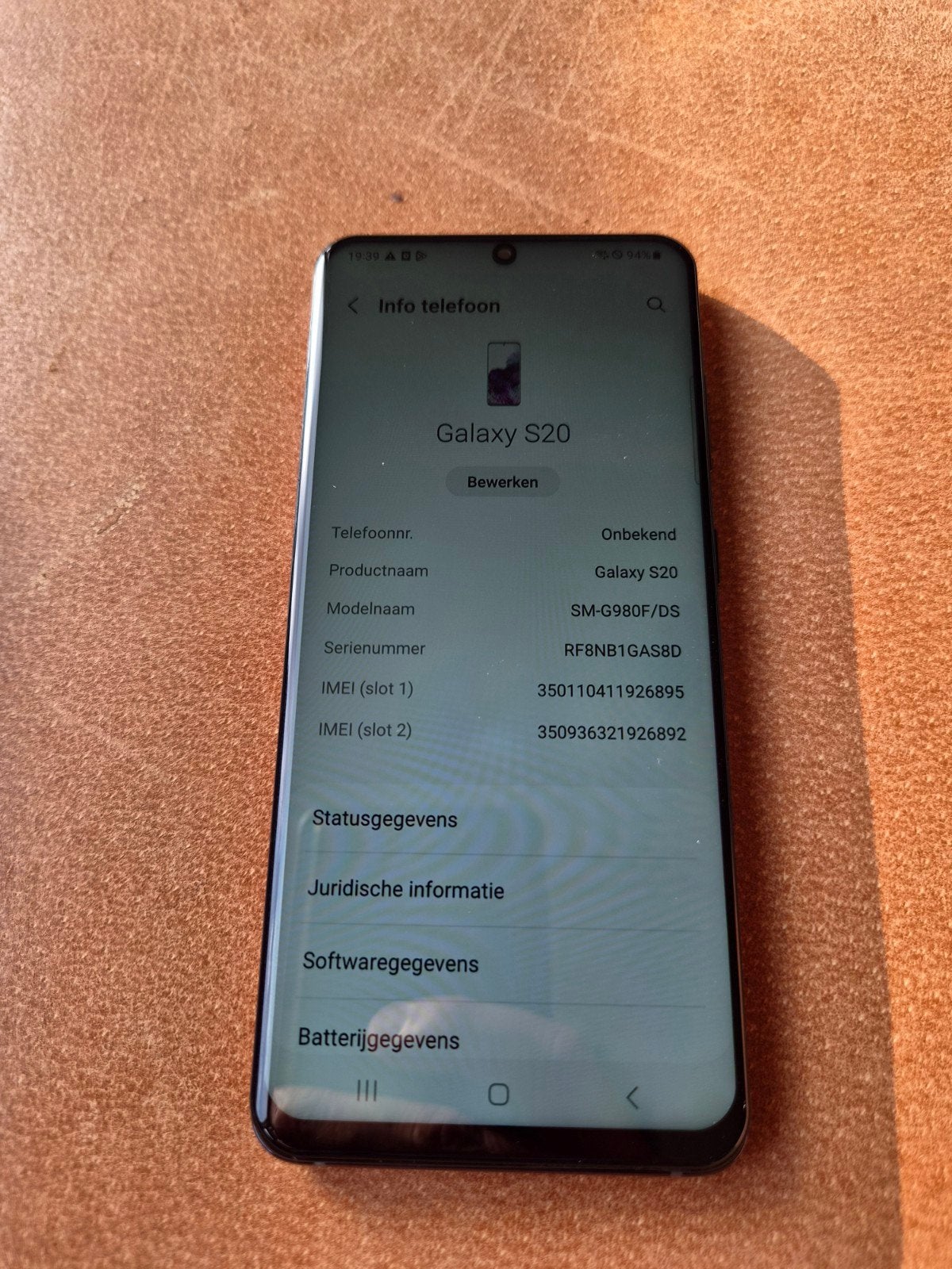Samsung Galaxy S20 128GB Rood - met NIEUW LCD scherm, Galaxy S20, Touchscreen, Ophalen of Verzenden, Zo goed als nieuw