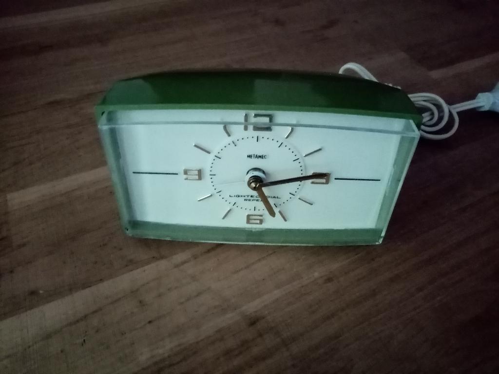Vintage wekker METAMEC LIGHTED DIAL REPEAT Groen, Ophalen, Zo goed als nieuw