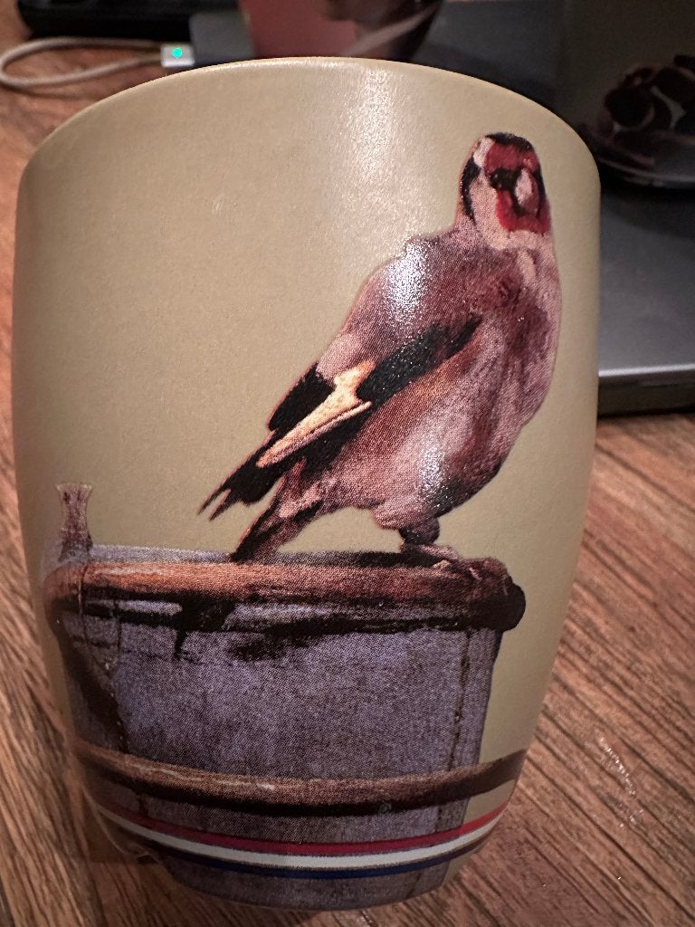 DE kunst koffie kopje 3x, Ophalen of Verzenden, Zo goed als nieuw, Porselein, Kop en/of schotel