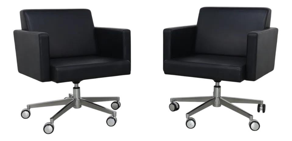 Poltrona Frau easy chairs setprijs, Ophalen, Design, Leer, Nvt