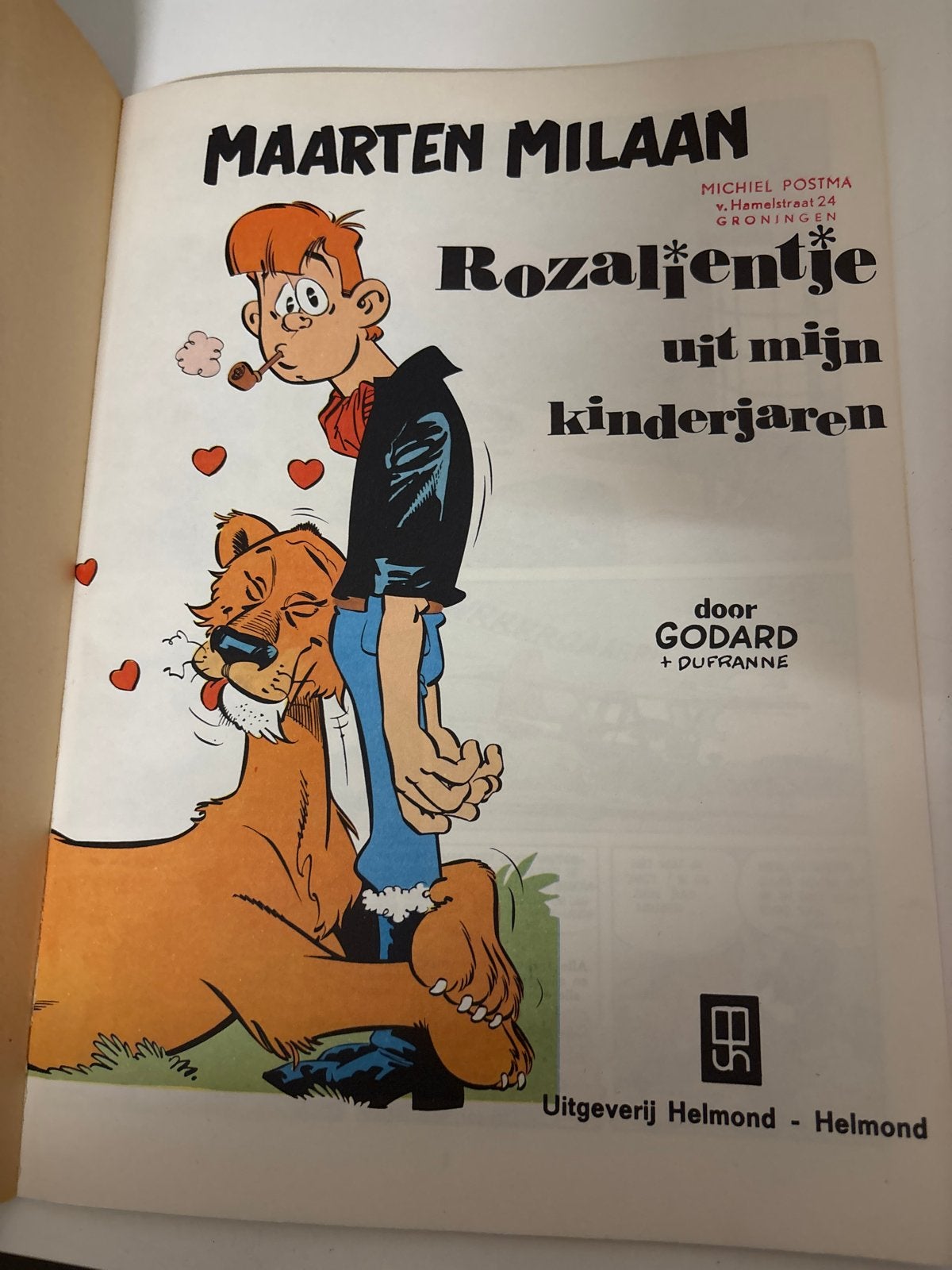 Maarten Milaan: Rozalientje uit mijn kinderjaren, Eén stripboek, Ophalen of Verzenden, Gelezen