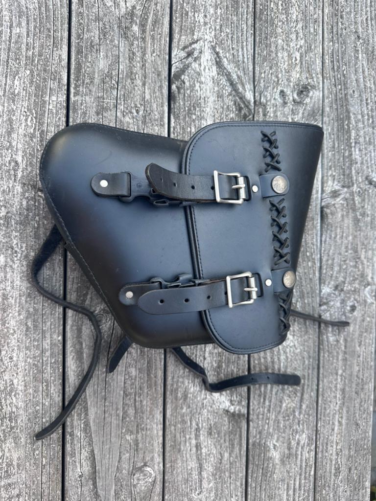 The Leatherworks Leren Solo Tas / Zijtas HD Softail, Ophalen, Gebruikt
