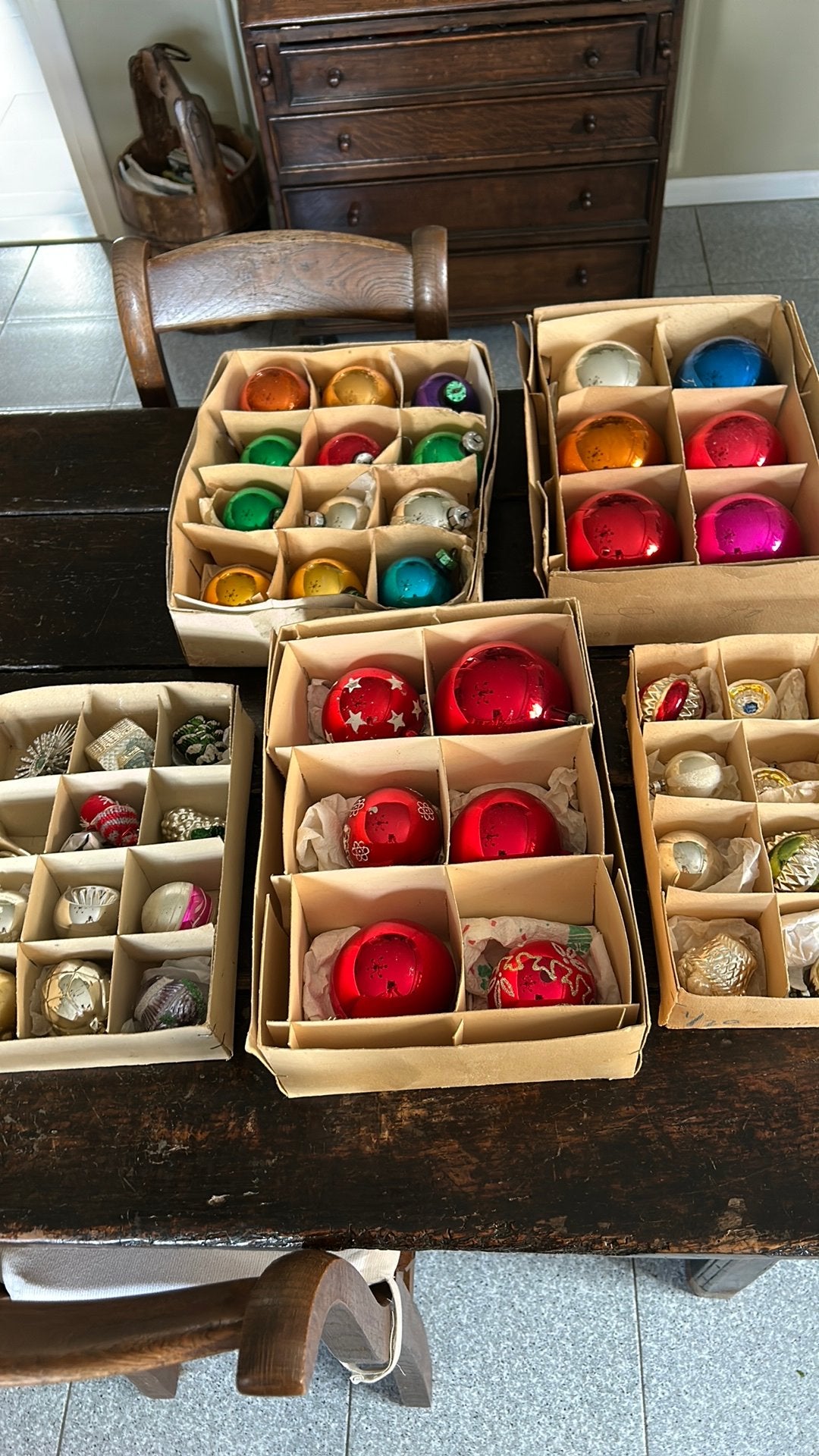 Mooie partij antieke en oude kerstballen, Ophalen, Zo goed als nieuw