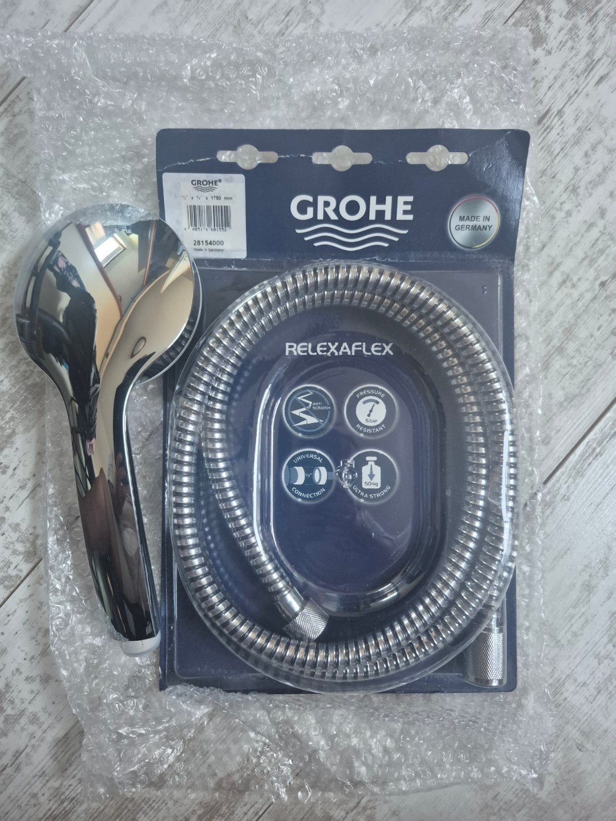 Grohe Relexaflex Doucheslang met Handdouche - Chroom, Doe-het-zelf en Verbouw, Ophalen of Verzenden, Nieuw, Chroom, Douche