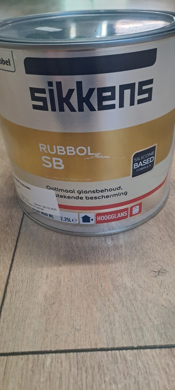 Sikkens Rubbol SB Hoogglans Stofgrijs 2.5L, Doe-het-zelf en Verbouw, Verf, Beits en Lak, Ophalen of Verzenden, Nieuw, Wit, Lak