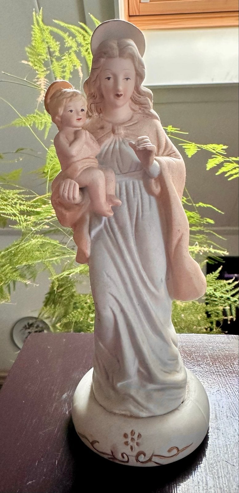 Mariabeeld met kind Jezus, vintage, Antiek en Kunst, Ophalen of Verzenden
