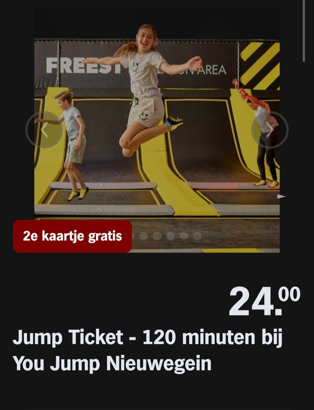 YOU JUMP NIEUWEGEIN ♡ 2e kaartje gratis (AH SPAARKAARTEN), Tickets en Kaartjes, Overige soorten