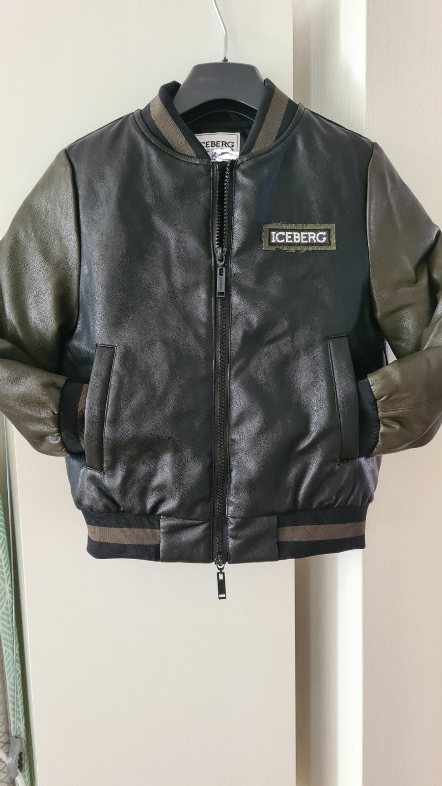 Ice Iceberg jongens leren bomber jack - maat 104, Ophalen of Verzenden, Zo goed als nieuw, Iceberg, Jongen