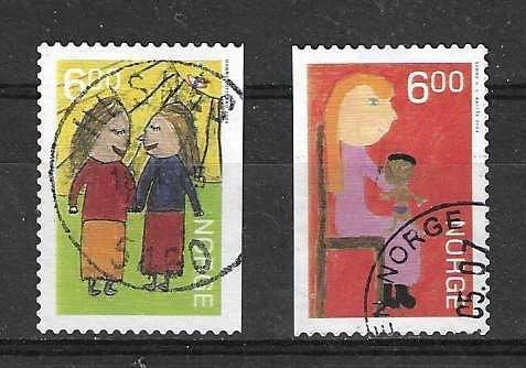 Noorwegen Michel 1516 Dl-1517 Dr gestempeld, Ophalen of Verzenden, Noorwegen, Gestempeld