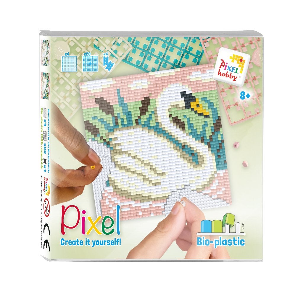 Pixelhobby Create it yourself set 44045 zwaan 12 x 12 cm, ., Dieren, Nieuw, Ophalen of Verzenden