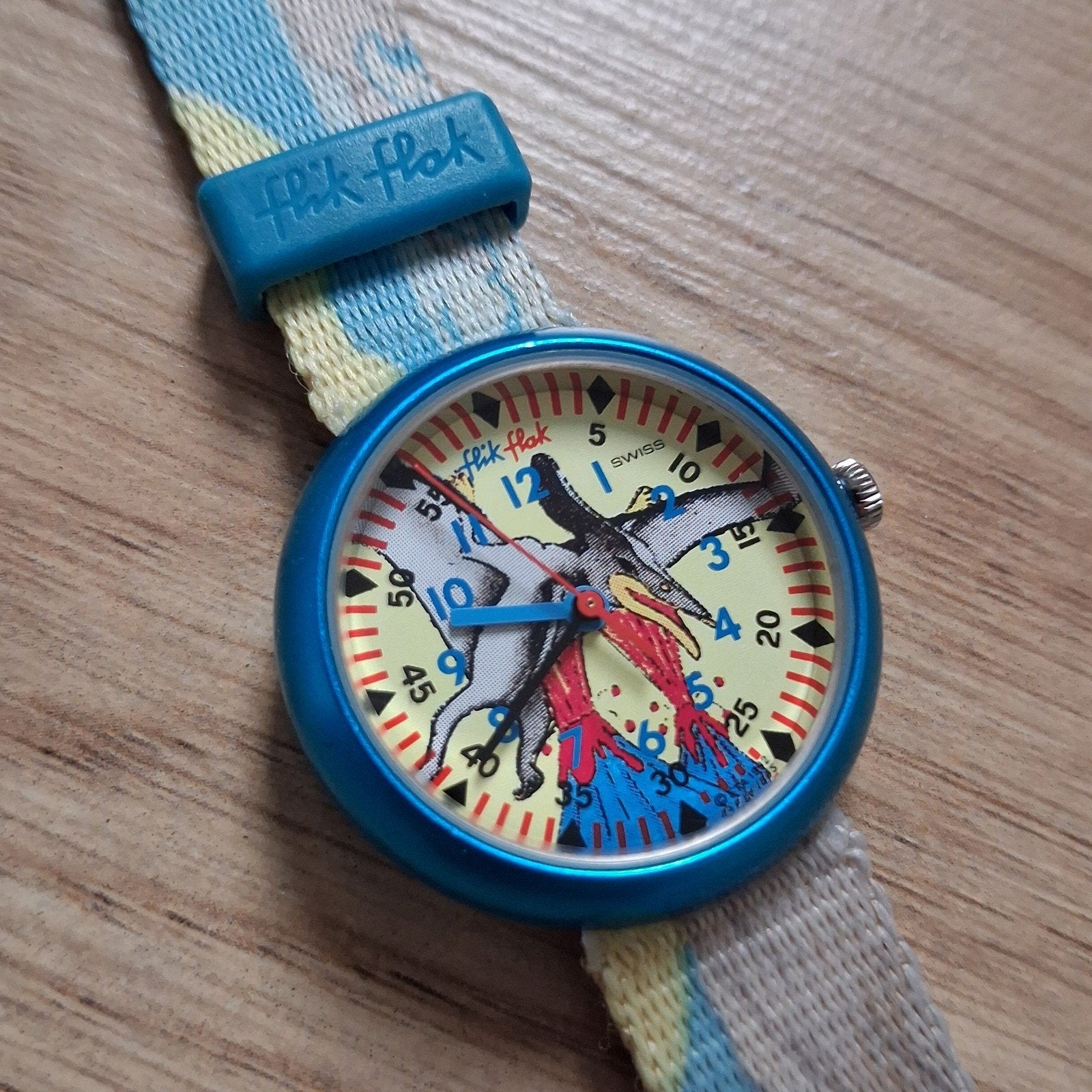 flik flak kinderhorloge, Sieraden, Tassen en Uiterlijk, Ophalen of Verzenden, Zo goed als nieuw, Meerkleurig, Jongen