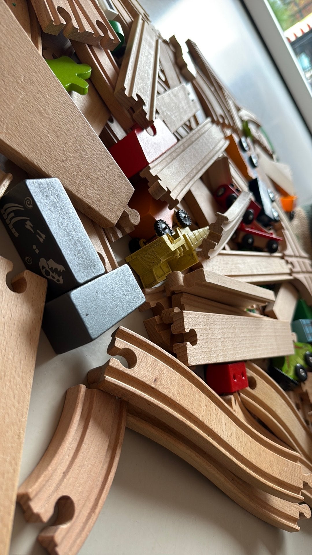 Grote houten treinbaan set IKEA & Lidl | rails, treinen, Ophalen of Verzenden, Zo goed als nieuw