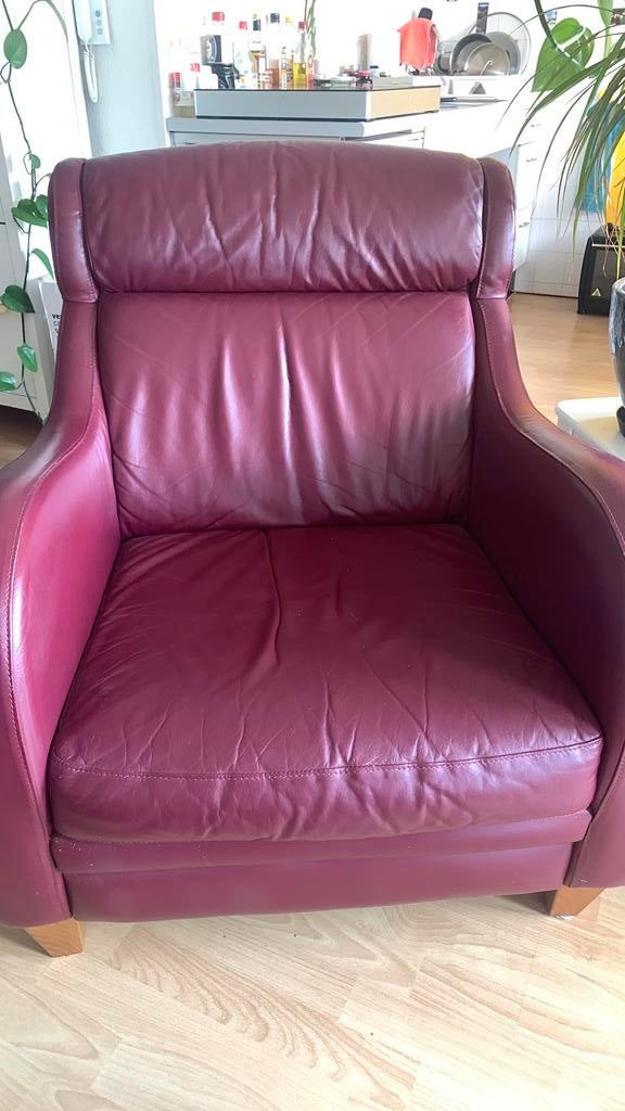 Gratis leunstoel, Ophalen, Gebruikt, 75 tot 100 cm, Leer