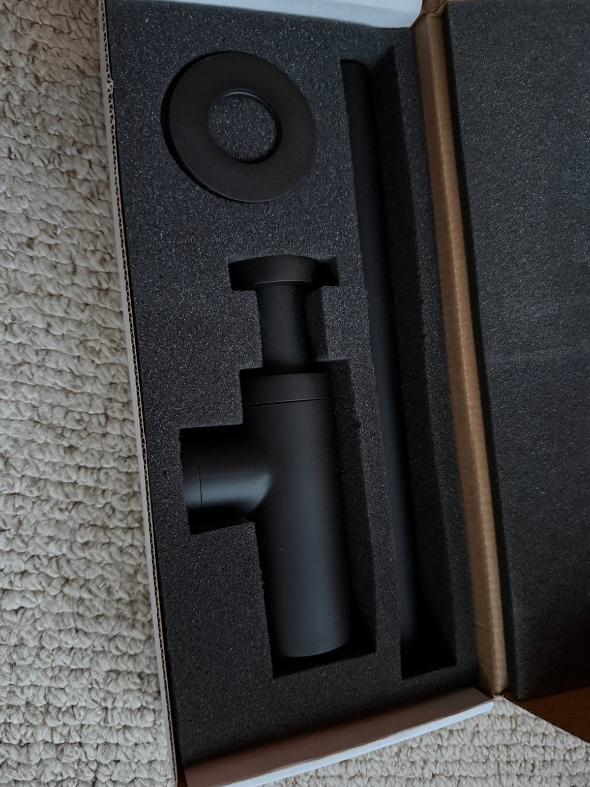 Luca Sanitair Luxe Sifon Mat Zwart Rond Model LUA750MB, Ophalen of Verzenden, Nieuw, Overige typen