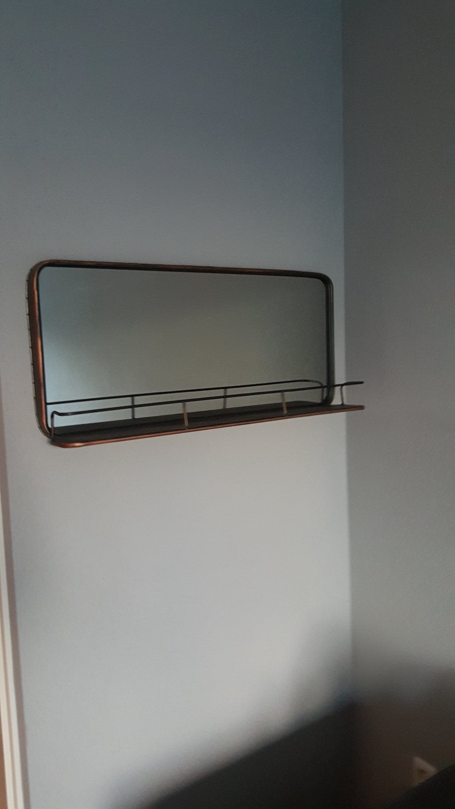 Spiegel met plankje, Huis en Inrichting, Ophalen, Zo goed als nieuw, 75 tot 100 cm, Minder dan 100 cm
