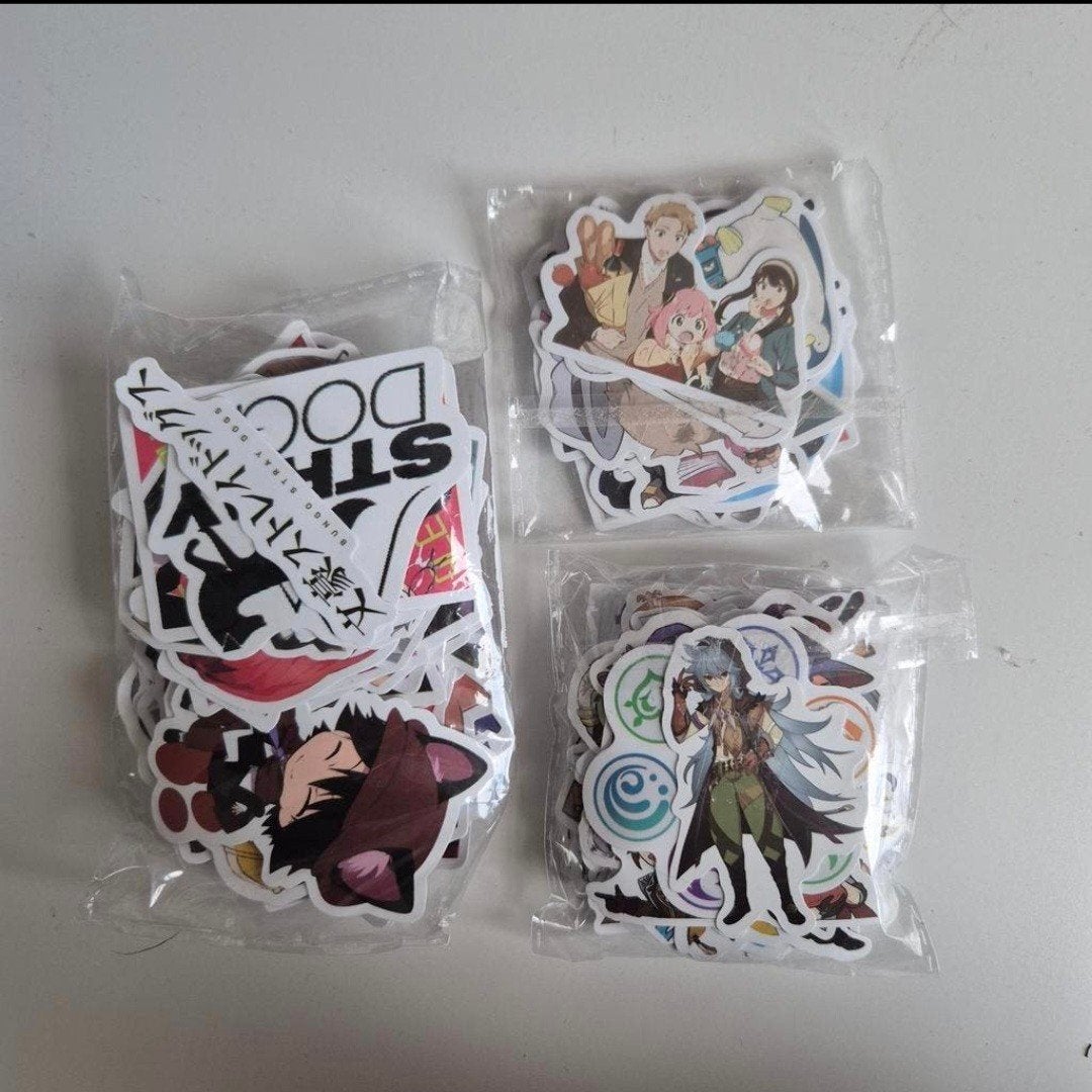 laatste kans! stickers, genshin, bsd, spy x family, Ophalen of Verzenden, Zo goed als nieuw, Film, Tv of Omroep