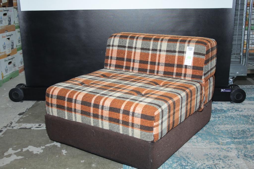 C04 Vintage Slaapfauteuil jaren 70, Ophalen, Gebruikt, 75 tot 100 cm, Stof