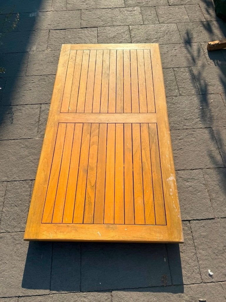 Top Teak Houten tuintafel met 6 stoelen, Ophalen, Gebruikt, Rechthoekig, Hout