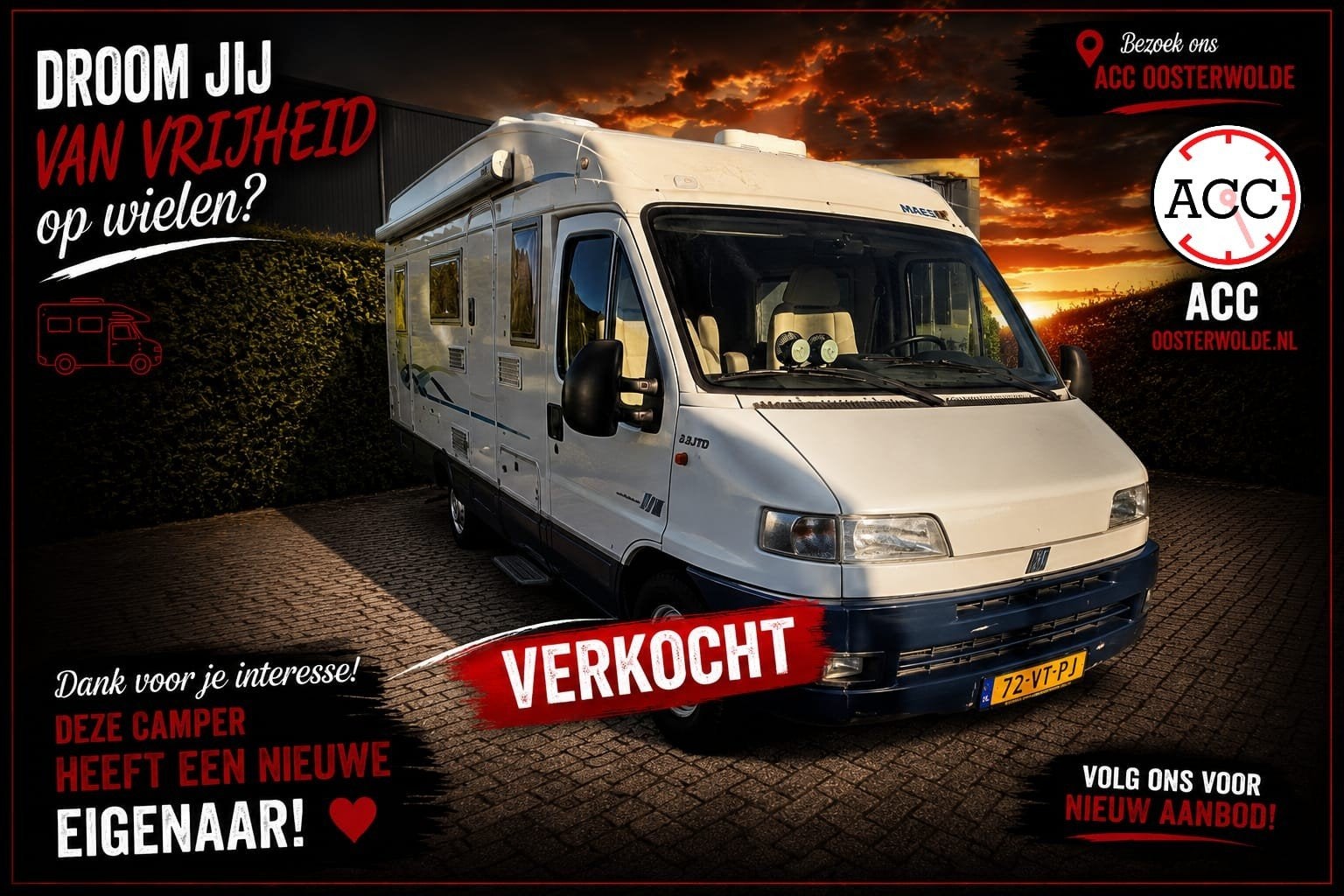 Maesss Evolution IV 6 persoons camper Inruilkoopje, Koelkast, Ringverwarming, Luifel, Fiat