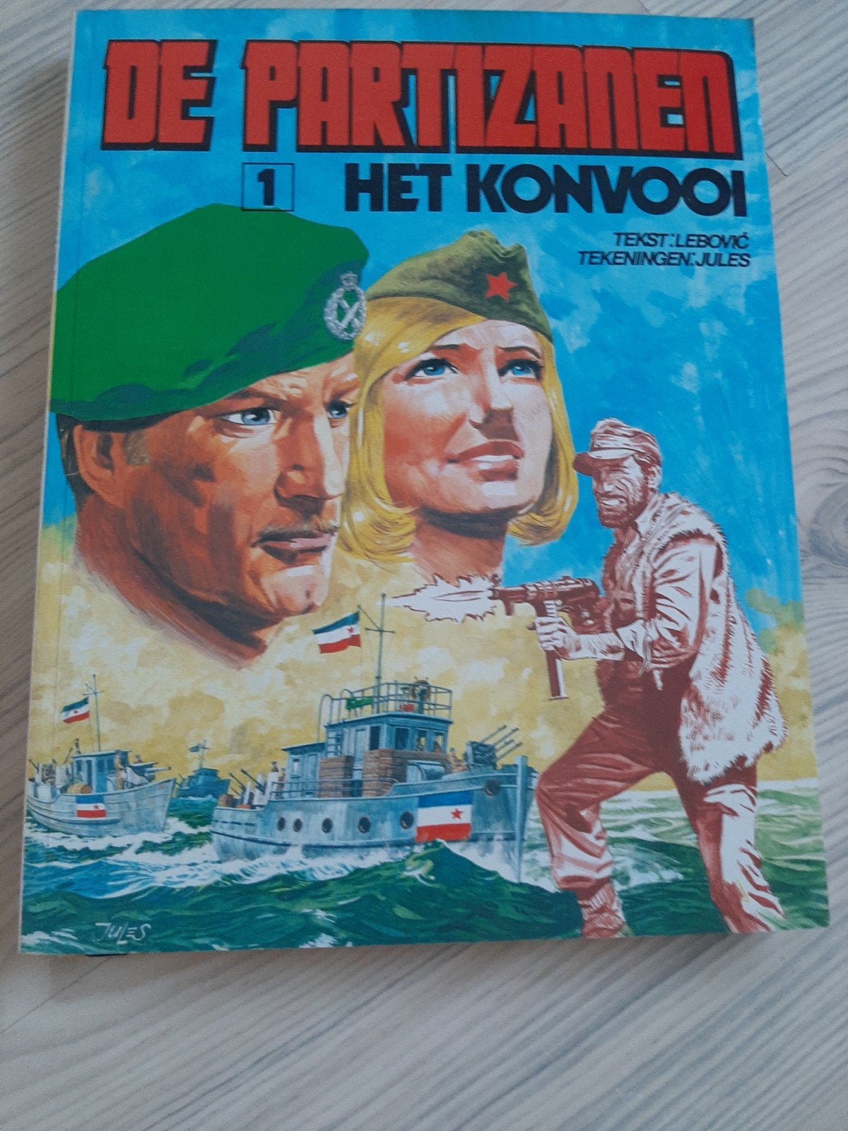 De Partizanen - Het Konvooi (deel 1) - Oberon, Eén stripboek, Ophalen of Verzenden, Gelezen, Lebović (tekst), Jules (tekeningen)