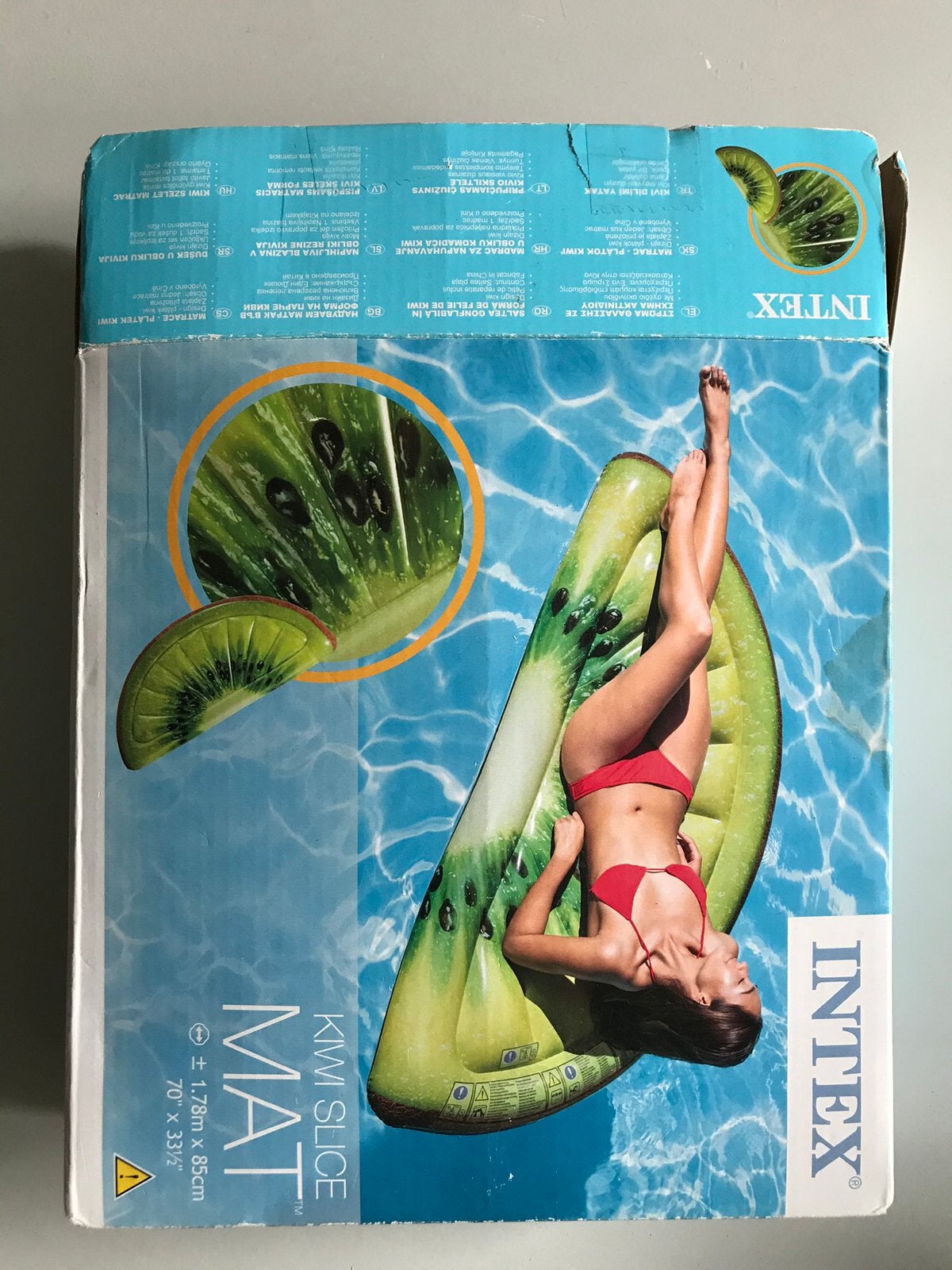 Luchtbed/ opblaasfiguur kokodil  of kiwi, Ophalen of Verzenden, Zo goed als nieuw