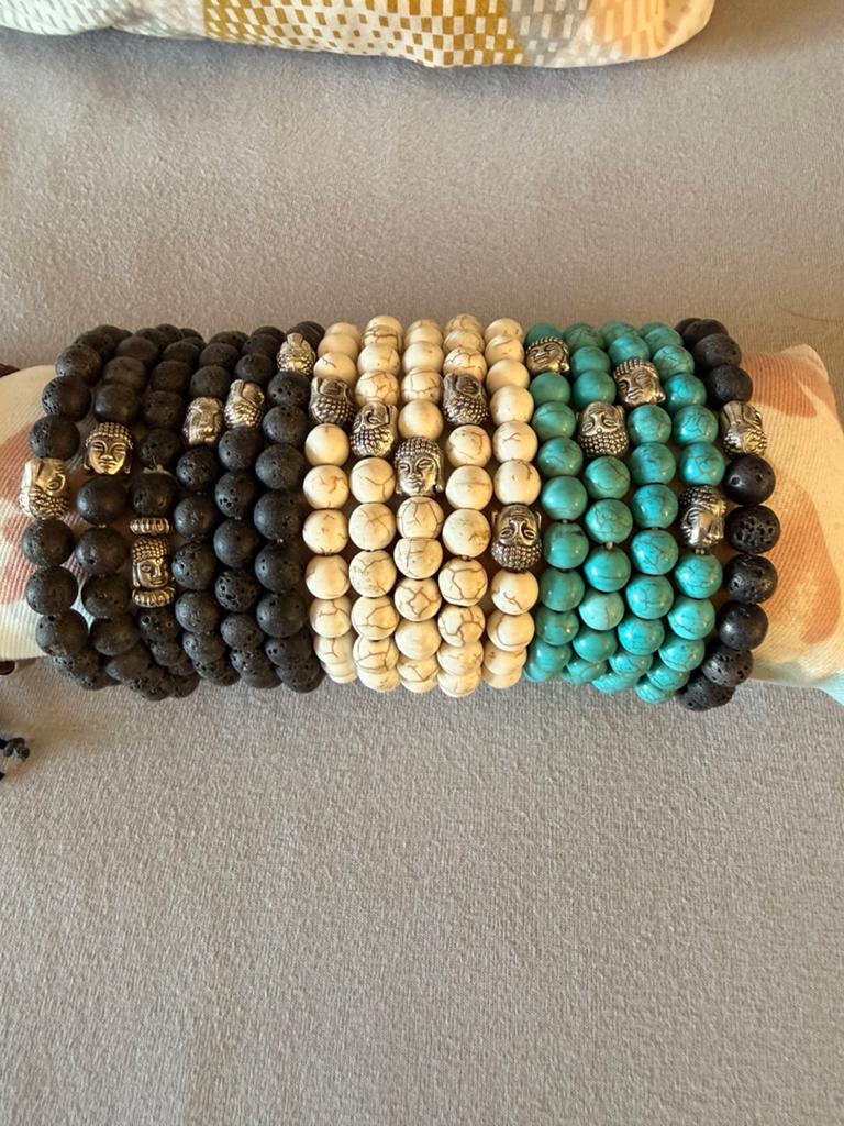 Armband met buddha bedeltje, Sieraden, Tassen en Uiterlijk, Ophalen, Overige materialen, Blauw, Nieuw