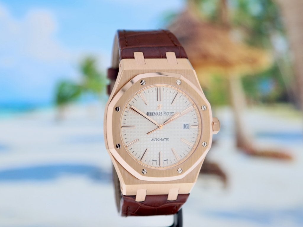 Audemars Piquet Royal Oak 15400 Rose Goud Briljante Staat, Sieraden, Tassen en Uiterlijk, Horloges | Heren, Overige merken, Polshorloge
