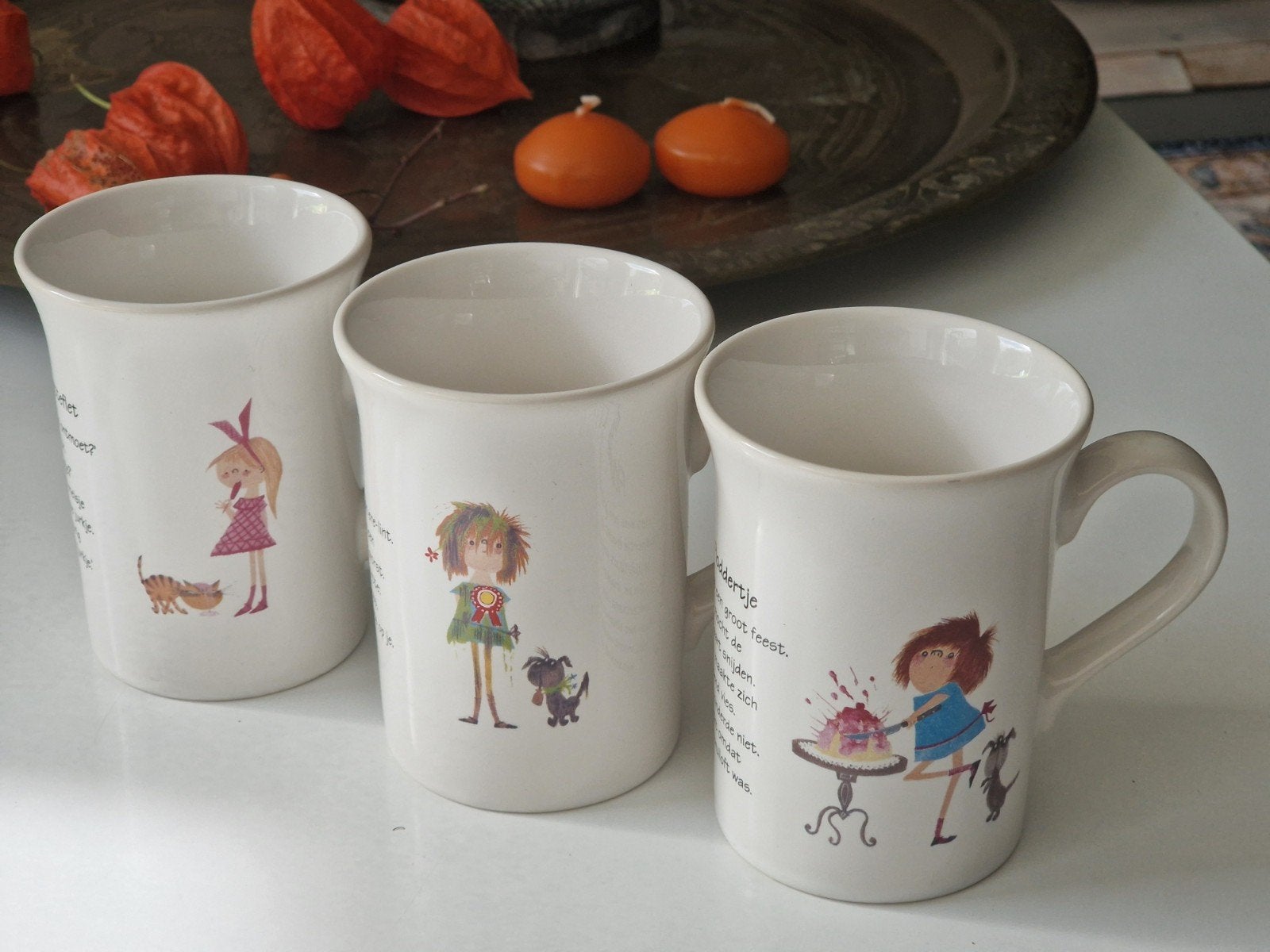 3 Douwe Egberts mokken Floddertje + Pluk vd Petteflet nieuw, Ophalen