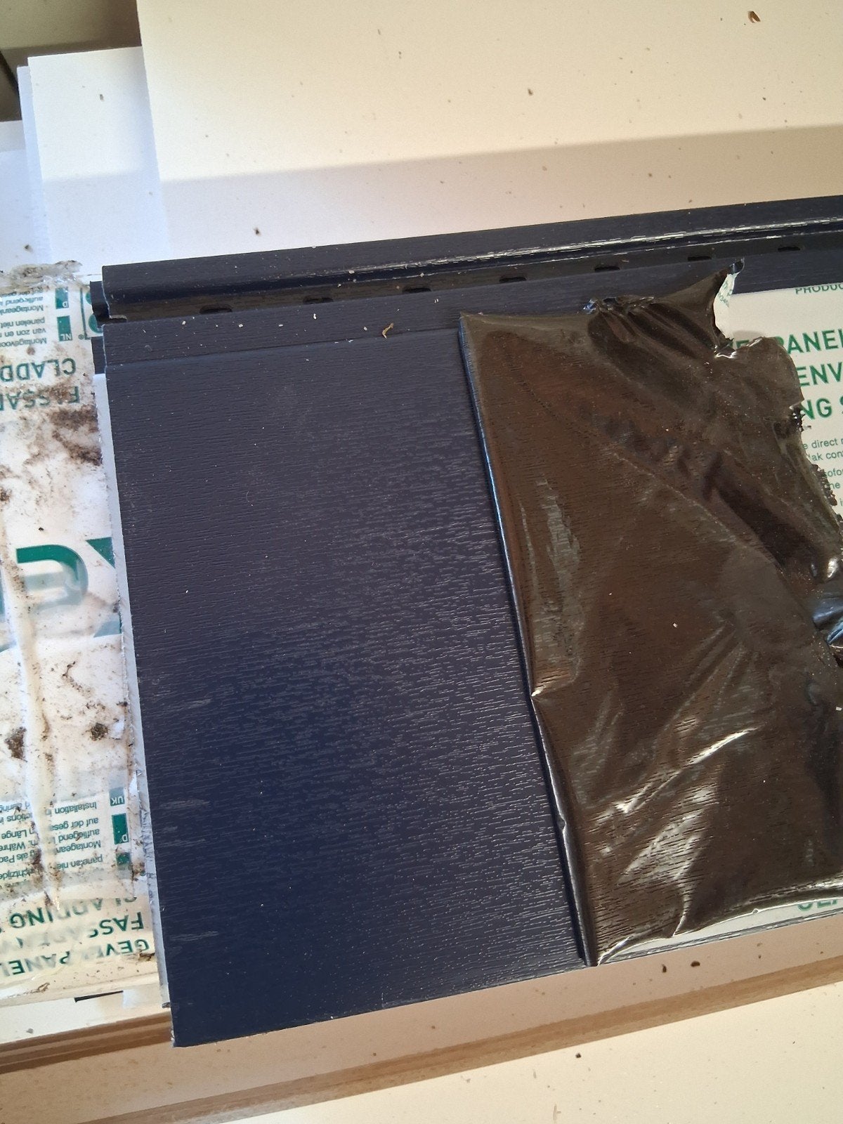 Keralit gevelbekleding staalblauw RAL5011, Ophalen, Nieuw