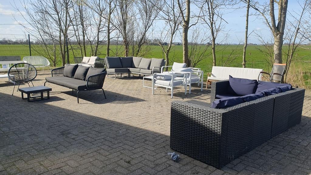 Tuinbank, tuinset, loungeset, loungebank,IN ZEER NETTE STAAT, Ophalen, Wicker, Bank