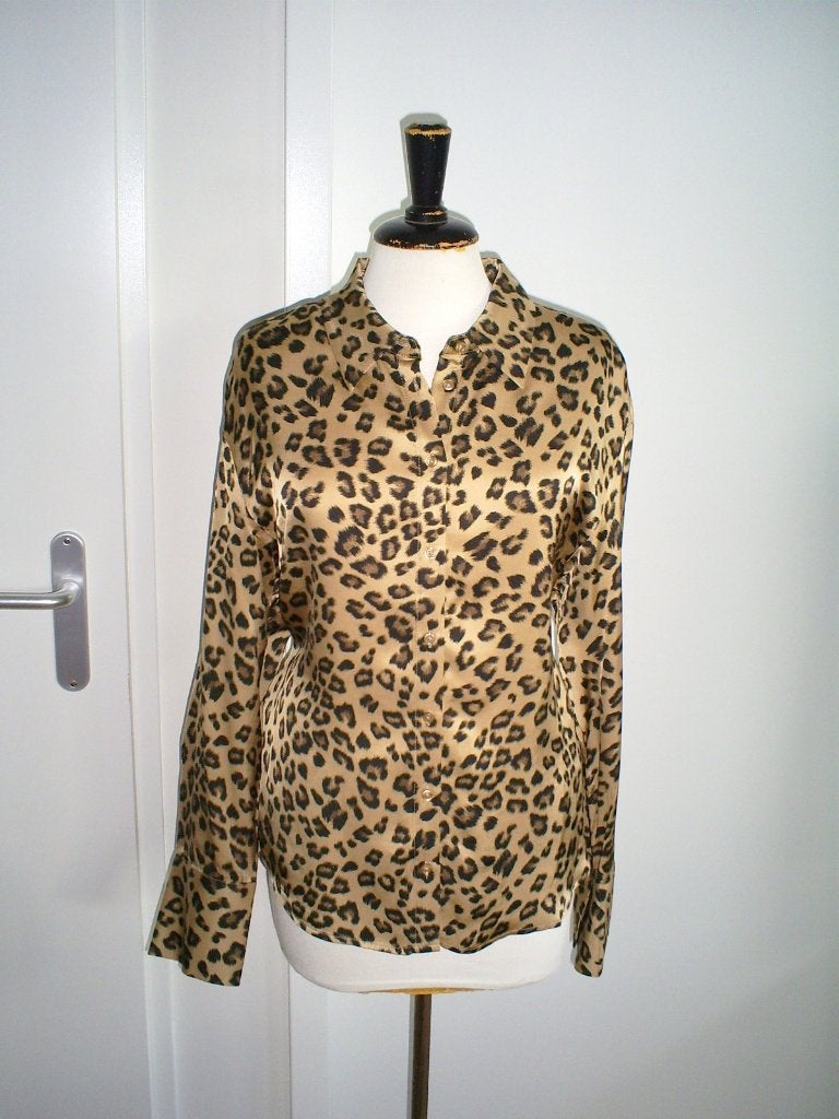 NIEUW __ camel kleurige MSCH COPENHAGEN blouse mt. 42, Kleding | Dames, Msch Copenhagen, Bruin, Verzenden, Maat 42/44 (L)
