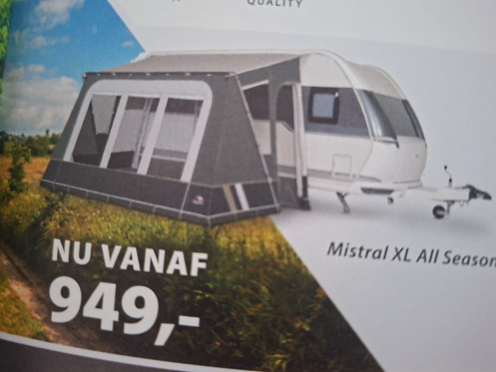 Nieuwe Dorema Mistral XL All Seasons voortent, Ophalen, Nieuw, Ten Cate All Season 200g/m2, Dorema