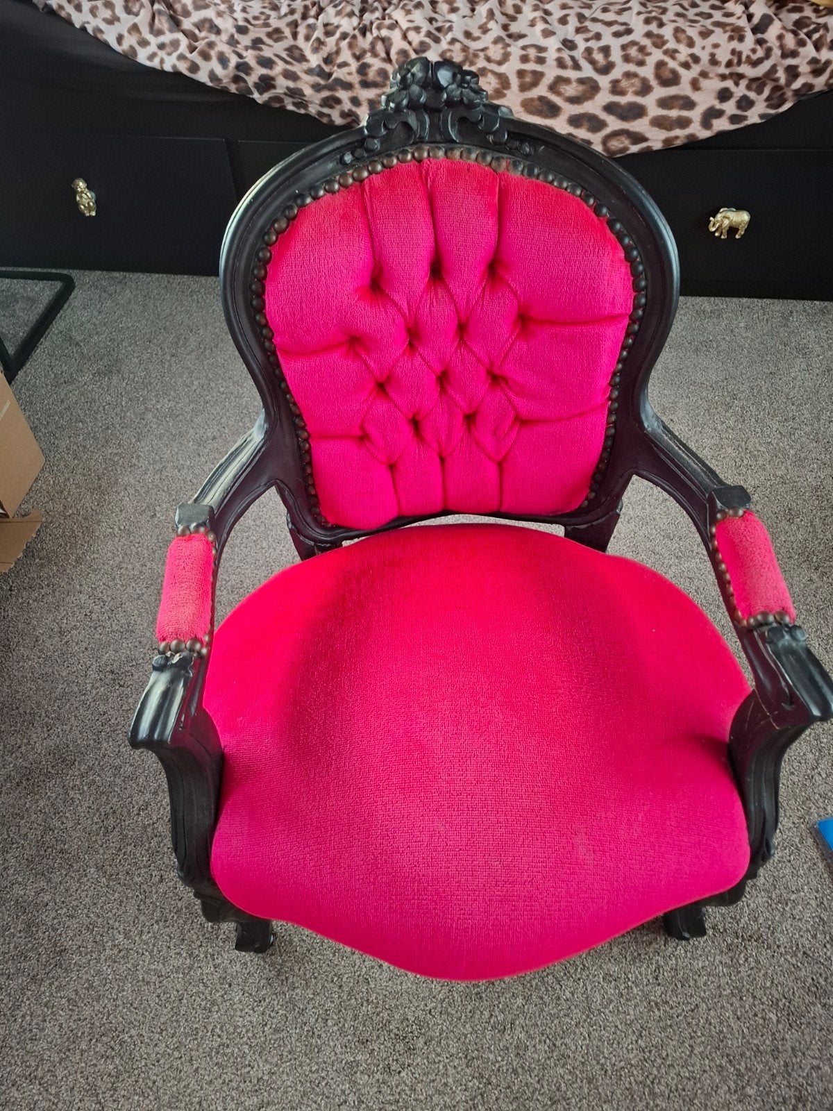 Barok stoel roze - opknapper, Antiek en Kunst, Ophalen