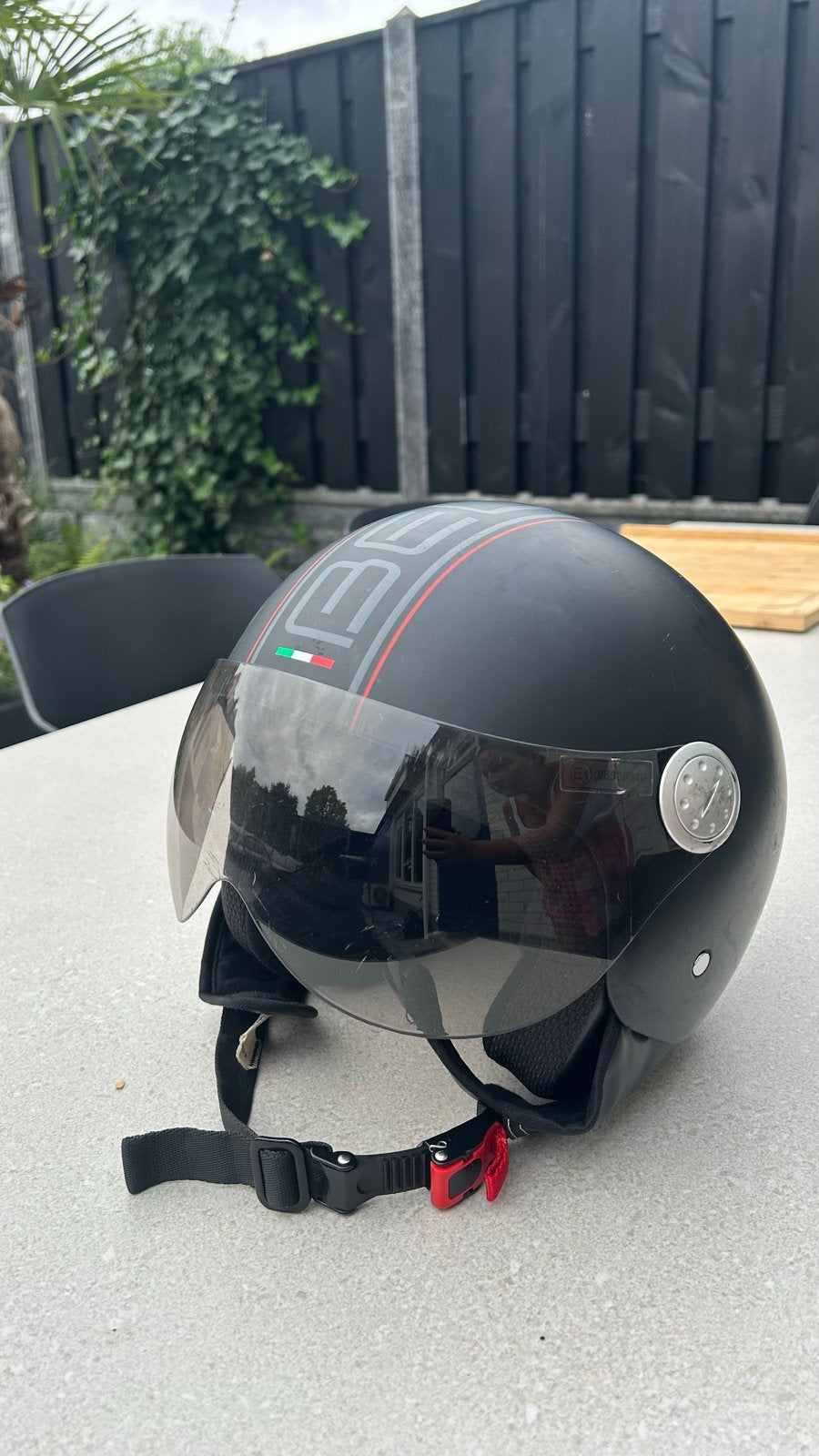 Beon Scooter Helm Maat L - Mat Zwart, Fietsen en Brommers, Brommerhelmen, Ophalen, Gebruikt, Large