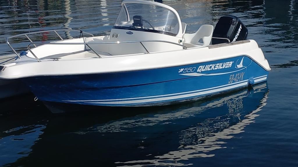 Motorboot Quicksilver550 incl. Mercury 75 PS Top Zustand, Ophalen, Gebruikt, Buitenboordmotor, 50 tot 70 pk