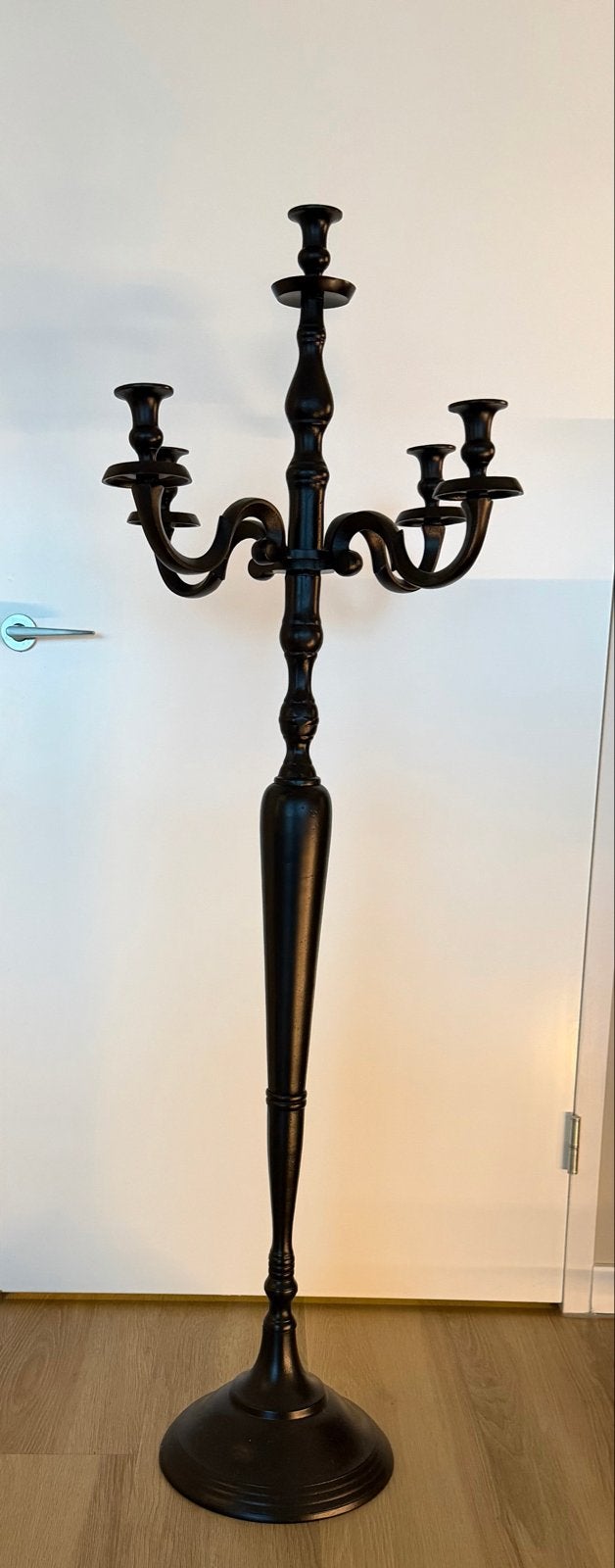 Grote zwarte kandelaar - 150 cm - Eyecatcher, Ophalen, Gebruikt, Zwart, Metaal