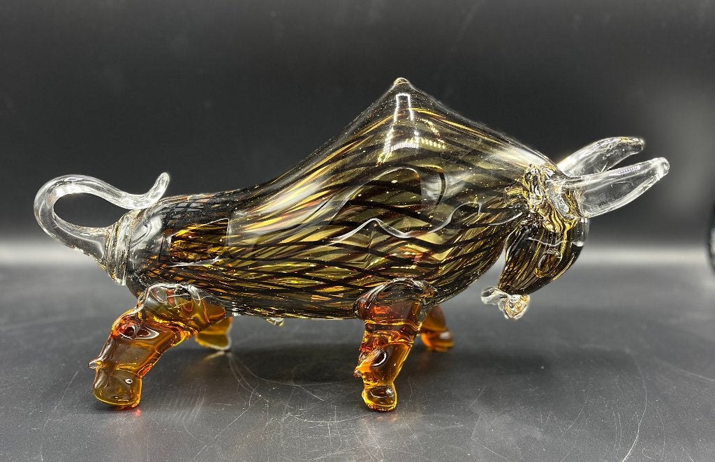 Stier van glas., Ophalen, Glas, Zoogdier, Europa